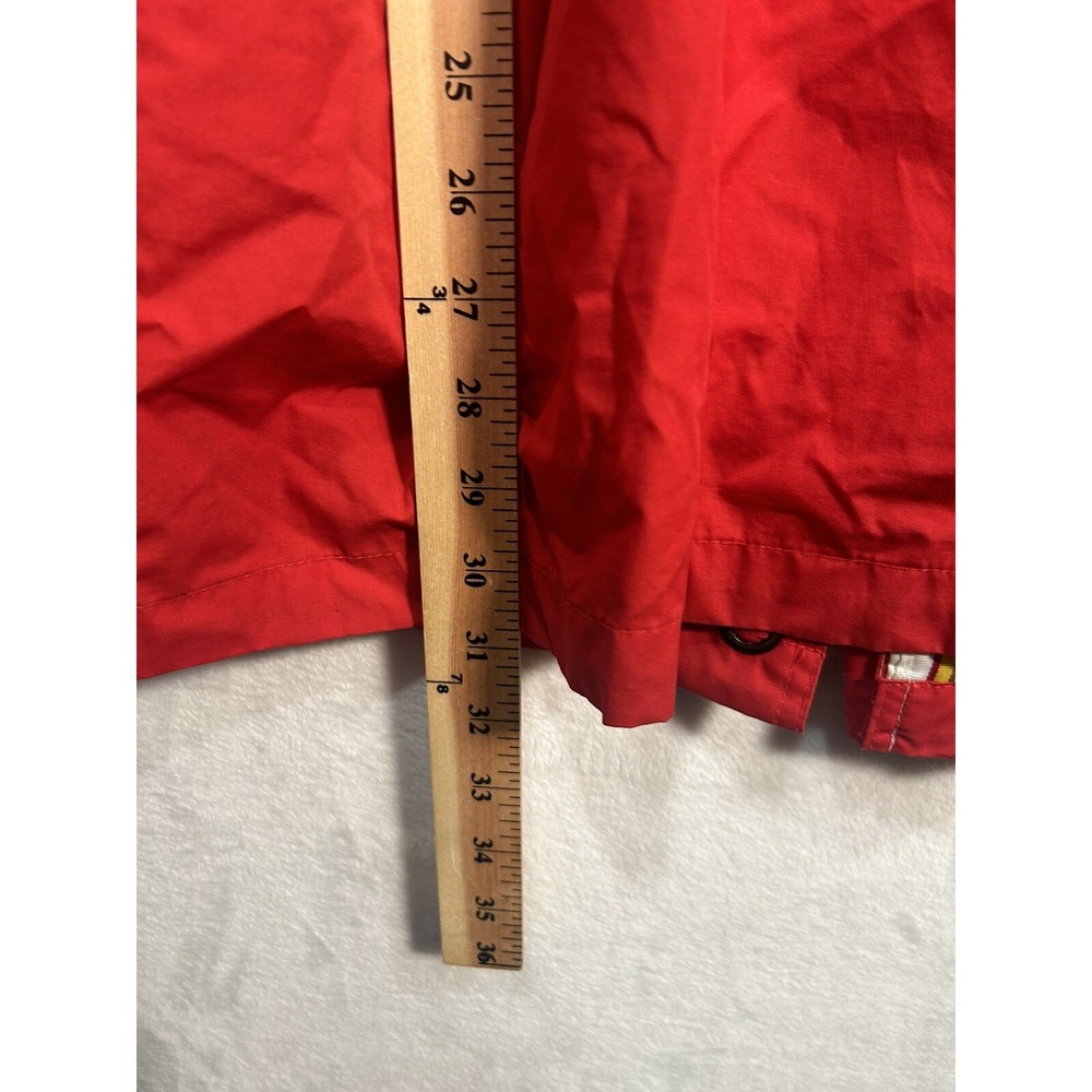 Vintage London Fog Winning Edge Jacket Red Hood Cinch Waist Medium Korea - Picture 10 of 11